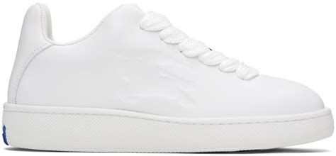 sneakers alte colore burberry|Leather Box Sneakers in White .